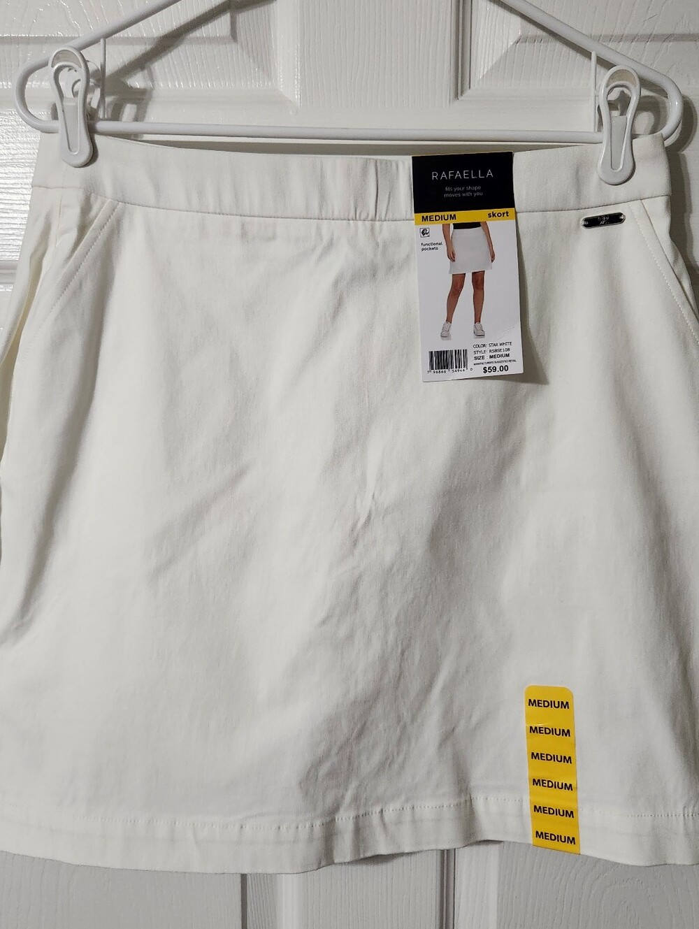 Rafaella White Stretch Lux Women's Skort, M, NWT